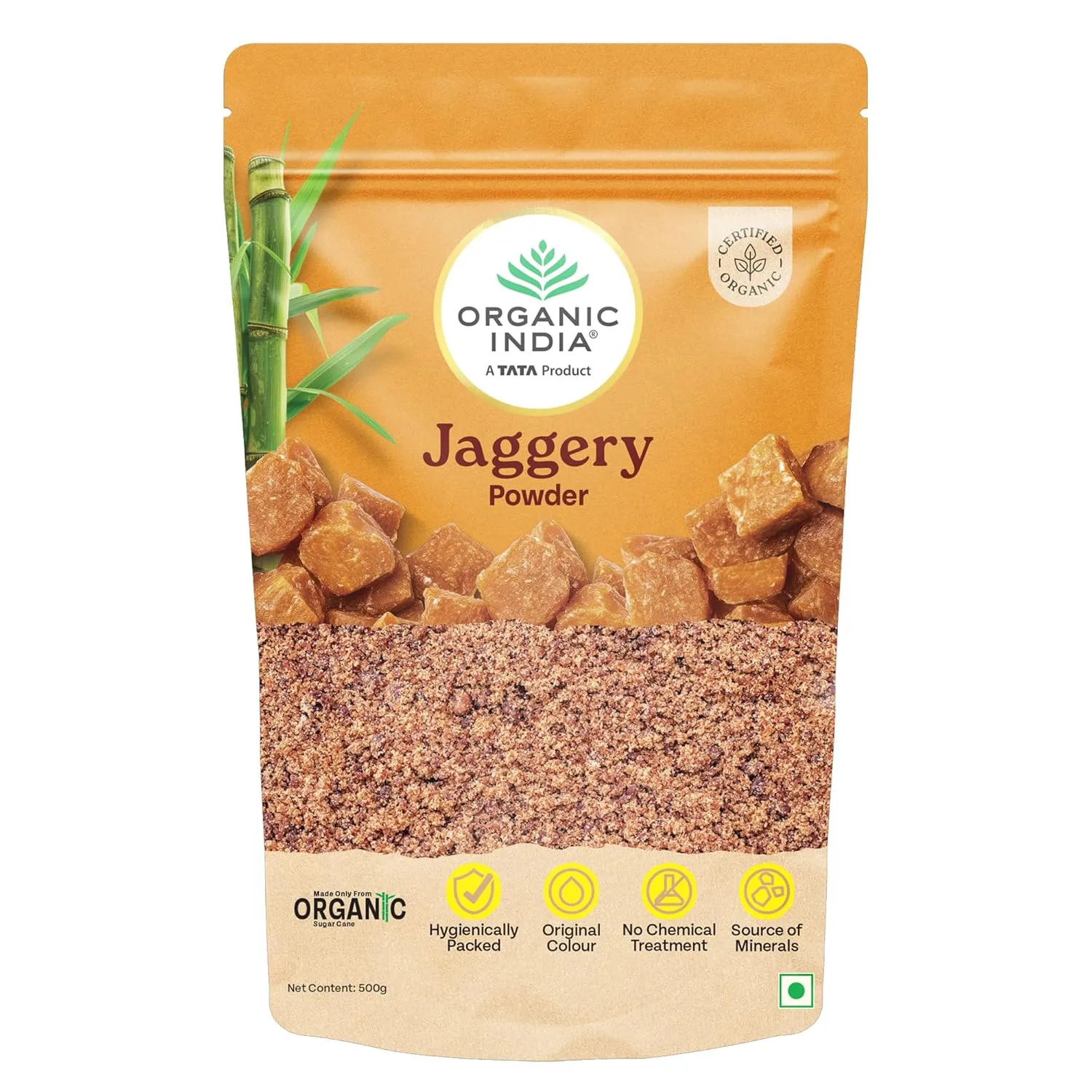 ORGANIC INDIA Jaggery Powder - 500G, Pure & Natural